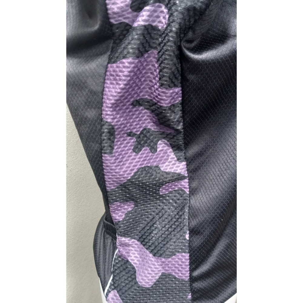 Nine Bull cycling full zip back pouch purple camo medium polyester shirt - Picture 2 of 8